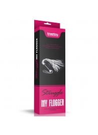 Серебристая плетка Struggle My Flogger с черной ручкой - 45 см. - Lovetoy - купить с доставкой в Туле