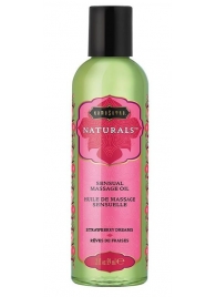 Массажное масло Naturals Strawberry Dreams с ароматом клубники - 59 мл. - Kama Sutra - купить с доставкой в Туле