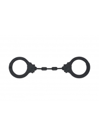 Черные силиконовые наручники Suppression - Lola Games - купить с доставкой в Туле