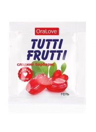 Гель-смазка Tutti-frutti со вкусом барбариса - 4 гр. - Биоритм - купить с доставкой в Туле