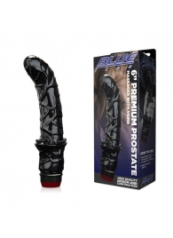 Черный вибромассажер простаты 6  Premium Prostate Massager - BlueLine - в Туле купить с доставкой