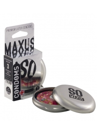 Экстремально тонкие презервативы в железном кейсе MAXUS Extreme Thin - 3 шт. - Maxus - купить с доставкой в Туле