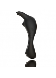 Черное эрекционное кольцо с двумя моторами Zeus Dual Vibe Cock Ring - FeelzToys - в Туле купить с доставкой
