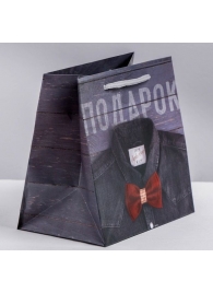 Ламинированный квадратный пакет «Мужской стиль» - 14 х 14 х 9 см. - Сима-Ленд - купить с доставкой в Туле