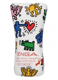 Мастурбатор-туба Keith Haring Soft Tube CUP - Tenga - в Туле купить с доставкой