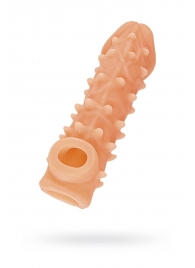 Телесная закрытая насадка с пупырышками Cock Sleeve Size M - 15,6 см. - KOKOS - в Туле купить с доставкой
