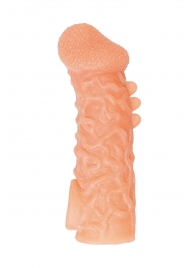 Телесная закрытая насадка с шершавой головкой Cock Sleeve Size M - 15,6 см. - KOKOS - в Туле купить с доставкой
