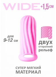 Розовый фаллоудлинитель Homme Wide - 11 см. - Lola Games - в Туле купить с доставкой