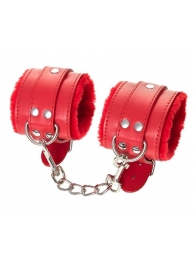 Красные наручники Anonymo из искусственной кожи - ToyFa - купить с доставкой в Туле