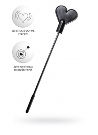 Черный стек со шлепком в форме сердца Anonymo - 35 см. - ToyFa - купить с доставкой в Туле