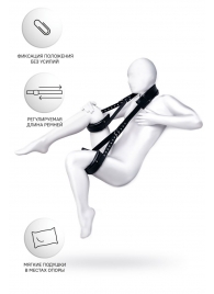 Черные кожаные стропы для фиксации Anonymo - ToyFa - купить с доставкой в Туле