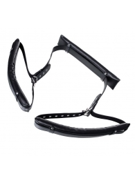 Черные кожаные стропы для фиксации Anonymo - ToyFa - купить с доставкой в Туле