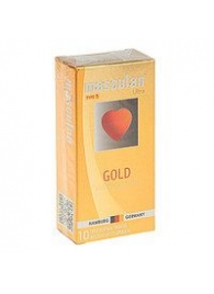 Презервативы Masculan Ultra Gold с золотым напылением и ароматом ванили - 10 шт. - Masculan - купить с доставкой в Туле