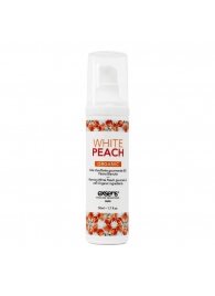 Разогревающее массажное масло Gourmet White Peach Organic с органическими ингредиентами - 50 мл. - Exsens - купить с доставкой в Туле