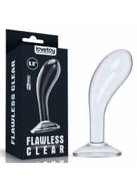 Прозрачный стимулятор простаты Flawless Clear Prostate Plug - 15 см. - Lovetoy - в Туле купить с доставкой