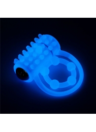 Голубое, светящееся в темноте виброкольцо Lumino Play Vibrating Penis Ring - Lovetoy - в Туле купить с доставкой