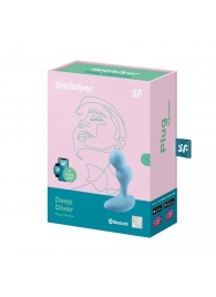 Голубой анальный вибростимулятор Deep Driver - 11,2 см. - Satisfyer - в Туле купить с доставкой