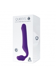 Фиолетовый безремневой страпон Queens L - Adrien Lastic - купить с доставкой в Туле