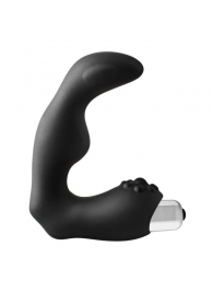 Черный вибромассажер простаты FantASStic Vibrating Prostate Massager - 11,3 см. - Dream Toys - в Туле купить с доставкой