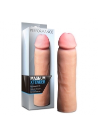 Телесная фаллическая насадка на пенис Magnum Xtender - 23 см. - Blush Novelties - в Туле купить с доставкой
