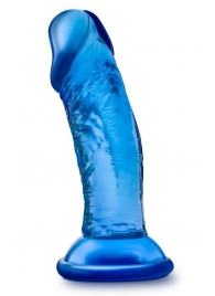 Синий анальный фаллоимитатор Sweet N Small 4 Inch Dildo with Suction Cup - 11,4 см. - Blush Novelties
