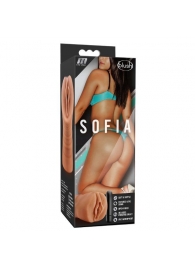Мастурбатор-вагина цвета карамели Sofia с вибрацией - Blush Novelties - в Туле купить с доставкой