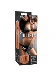 Мастурбатор-вагина цвета карамели Julieta с вибрацией - Blush Novelties - в Туле купить с доставкой