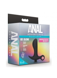Черный анальный вибратор Silicone Vibrating Prostate Massager 01 - 10,8 см. - Blush Novelties - в Туле купить с доставкой