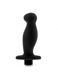 Черный анальный вибромассажёр Silicone Vibrating Prostate Massager 02 - 10,8 см. - Blush Novelties - в Туле купить с доставкой