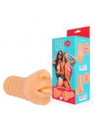 Телесный мастурбатор-ротик с высунутым язычком - Bior toys - в Туле купить с доставкой