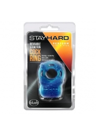 Голубое эрекционное виброкольцо Reusable 5 Function Cock Ring - Blush Novelties - в Туле купить с доставкой