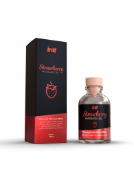 Массажный гель с ароматом клубники Strawberry - 30 мл. - INTT - купить с доставкой в Туле