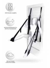 Черные секс-качели на дверь Anonymo №0505 - ToyFa - купить с доставкой в Туле