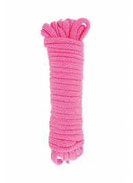 Розовая веревка для связывания Sweet Caress Rope - 10 метров - Sweet Caress - купить с доставкой в Туле