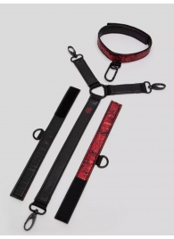 Ошейник с наручниками Reversible Faux Leather Collar and Wrist - Fifty Shades of Grey - купить с доставкой в Туле