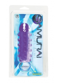 Закрытая фиолетовая насадка с пупырышками SAMURAI PENIS SLEEVE PURPLE - 14,5 см. - NMC - в Туле купить с доставкой