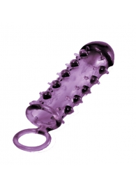 Закрытая фиолетовая насадка с пупырышками SAMURAI PENIS SLEEVE PURPLE - 14,5 см. - NMC - в Туле купить с доставкой