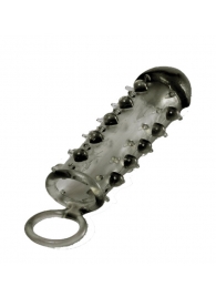 Дымчатая стимулирующая насадка с закрытой головкой SAMURAI PENIS SLEEVE BLACK - 14,5 см. - NMC - в Туле купить с доставкой