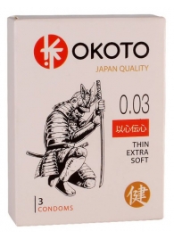 Тонкие презервативы OKOTO Thin Extra Soft - 3 шт. - Sitabella - купить с доставкой в Туле