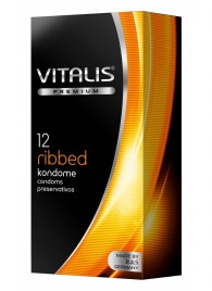 Ребристые презервативы VITALIS PREMIUM ribbed - 12 шт. - Vitalis - купить с доставкой в Туле