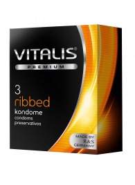 Ребристые презервативы VITALIS PREMIUM ribbed - 3 шт. - Vitalis - купить с доставкой в Туле