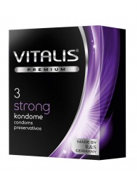 Презервативы с утолщенной стенкой VITALIS PREMIUM strong - 3 шт. - Vitalis - купить с доставкой в Туле