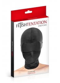 Сплошная маска-шлем с имитацией повязки для глаз - Fetish Tentation - купить с доставкой в Туле