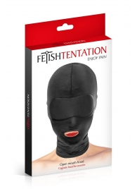 Сплошная маска на голову с прорезью для рта - Fetish Tentation - купить с доставкой в Туле