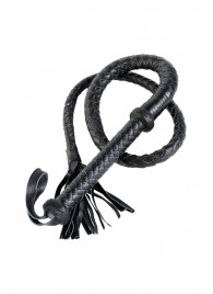 Длинный кожаный кнут с хлопушками на конце - ToyFa - купить с доставкой в Туле