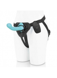 Голубая изогнутая насадка 6in Remote Control Ripple P-Spot G-Spot на черных трусиках - 16 см. - Pegasus - купить с доставкой в Туле