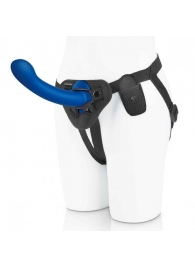 Синяя насадка Remote Control P-Spot G-Spot с черными трусиками - 20 см. - Pegasus - купить с доставкой в Туле