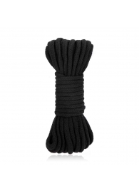 Черная хлопковая веревка для связывания Bondage Rope - 10 м. - Lux Fetish - купить с доставкой в Туле
