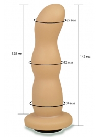 Телесная рельефная насадка Harness - 14,2 см. - LOVETOY (А-Полимер) - купить с доставкой в Туле