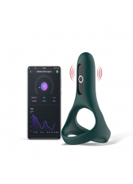 Изумрудное виброкольцо Magic Motion Rise с подхватом мошонки - Magic Motion - в Туле купить с доставкой
